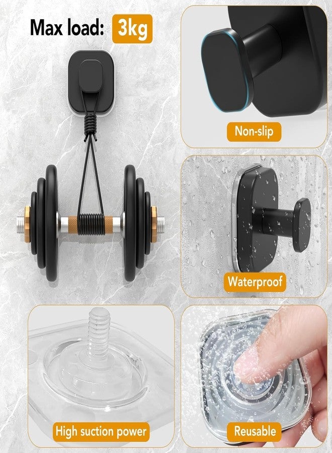 Guojanfon Ornament Hooks,Upgraded Suction Cup Hooks, Wreath Hangers for Front Door, Towel Racks, 2 in 1 Mantle Hanger, No Drill Garland Fireplace Stocking Hanger, for Christmas, Holiday, New Year(Gold, 2) - Image 4
